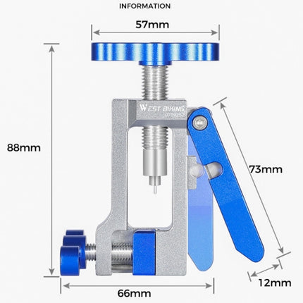 WEST BIKING YP0719252 Bicycle Oil Needle Installation Tool Cycling Tubing Jack Repair Tool