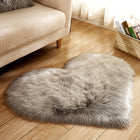 Love Heart Rugs Artificial Wool Sheepskin Hairy Carpet Faux Floor Mat Fur Plain Fluffy Soft Area Rug Tapetes