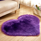 Love Heart Rugs Artificial Wool Sheepskin Hairy Carpet Faux Floor Mat Fur Plain Fluffy Soft Area Rug Tapetes