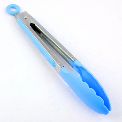Kitchen Silicone Cooking Salad Stainless Steel Handle Food Clip
