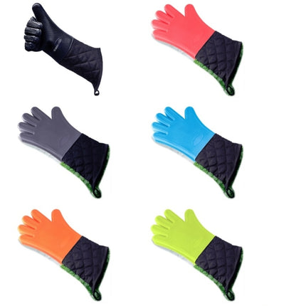 Extended Silicone Non-slip Gloves Resistant To High Temperatures Insulated Microwave Ovens Anti-scalding Gloves