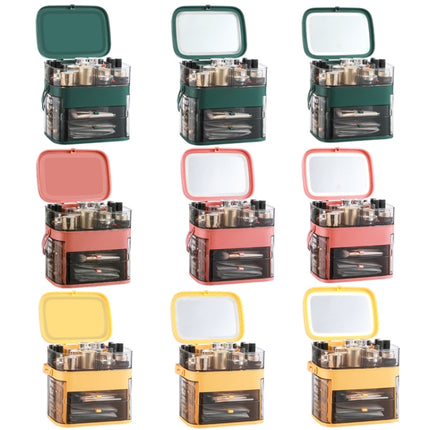 1003 LED Mirror Cosmetic Storage Box Desktop Dust-Proof Skin Care Products Large-Capacity Rack, Specification: