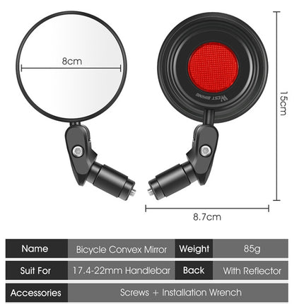 WEST BIKING YP0720032 Bicycle Rear View Mirror Foldable Cycling Mirror - DealBuddy