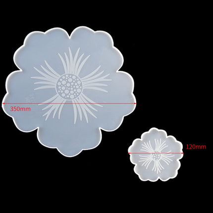 Silicone Flower Cup Pad Mold Set Crystal DIY Mirror Petal Fruit Plate Drop Mold