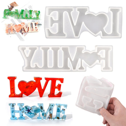 DIY Crystal Epoxy Silicone Letter Mold