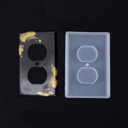 Crystal Epoxy Mirror Porous Socket Button Data Line Switch Panel Silicone Mold