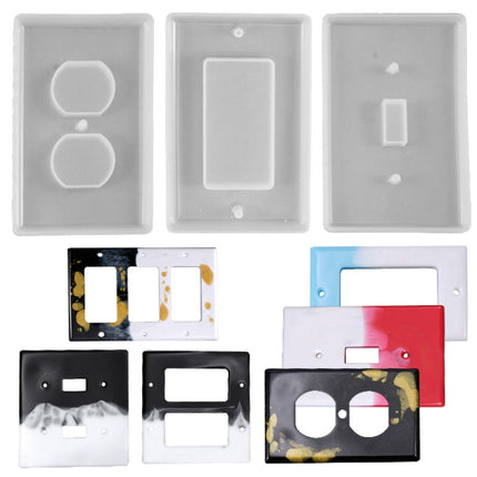 Crystal Epoxy Mirror Porous Socket Button Data Line Switch Panel Silicone Mold