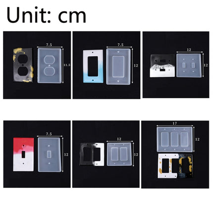 Crystal Epoxy Mirror Porous Socket Button Data Line Switch Panel Silicone Mold