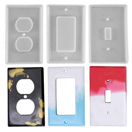 Crystal Epoxy Mirror Porous Socket Button Data Line Switch Panel Silicone Mold