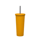 700ml Large Capacity Double Stainless Steel Straw Cup Vacuum Outdoor 304 Insulation Cup Car Water Cup, Khaki, Cinnabar Orange, Lilac Purple, Pink, Glazed Green, Moss Green, Dark Gray, Indigo, Ink Black, Gray Green, Light Pink, Green White, Lake Blue - DealBuddy