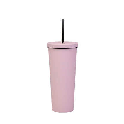 700ml Large Capacity Double Stainless Steel Straw Cup Vacuum Outdoor 304 Insulation Cup Car Water Cup, Khaki, Cinnabar Orange, Lilac Purple, Pink, Glazed Green, Moss Green, Dark Gray, Indigo, Ink Black, Gray Green, Light Pink, Green White, Lake Blue - DealBuddy