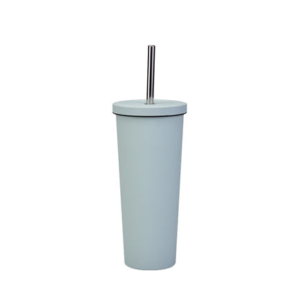 700ml Large Capacity Double Stainless Steel Straw Cup Vacuum Outdoor 304 Insulation Cup Car Water Cup, Khaki, Cinnabar Orange, Lilac Purple, Pink, Glazed Green, Moss Green, Dark Gray, Indigo, Ink Black, Gray Green, Light Pink, Green White, Lake Blue - DealBuddy