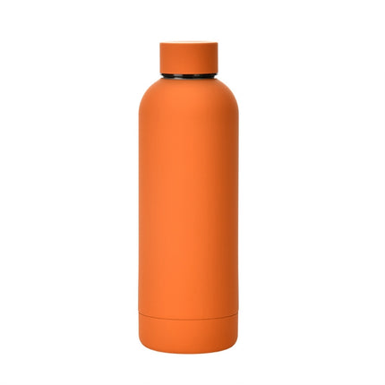 Stainless Steel Outdoor Matte Water Bottle Portable Sports Water Cup Rubber Paint Insulation Cup, Moss Green, Light Pink, Smoky Pink, Cinnabar Orange, Green White, Khaki, Ink Black, Lake Blue, Gray Green, Lilac Purple, Indigo, Gray - DealBuddy