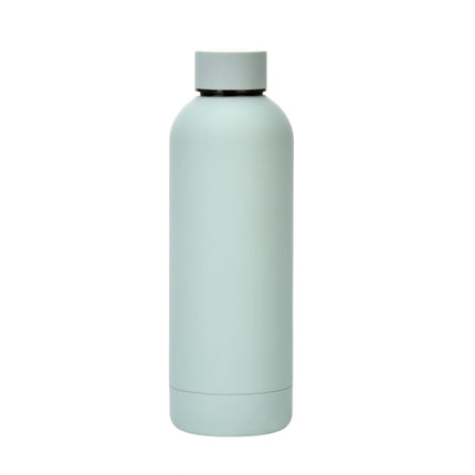 Stainless Steel Outdoor Matte Water Bottle Portable Sports Water Cup Rubber Paint Insulation Cup, Moss Green, Light Pink, Smoky Pink, Cinnabar Orange, Green White, Khaki, Ink Black, Lake Blue, Gray Green, Lilac Purple, Indigo, Gray - DealBuddy