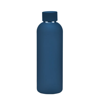 Stainless Steel Outdoor Matte Water Bottle Portable Sports Water Cup Rubber Paint Insulation Cup, Moss Green, Light Pink, Smoky Pink, Cinnabar Orange, Green White, Khaki, Ink Black, Lake Blue, Gray Green, Lilac Purple, Indigo, Gray - DealBuddy