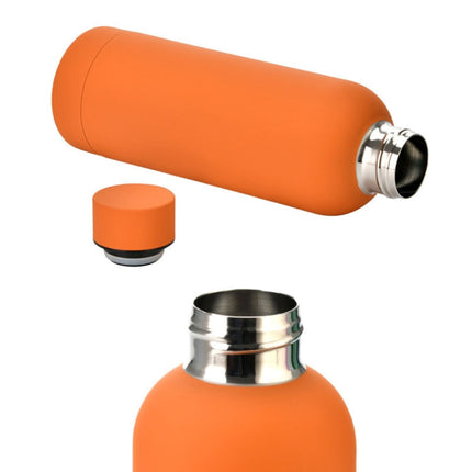 Stainless Steel Outdoor Matte Water Bottle Portable Sports Water Cup Rubber Paint Insulation Cup, Moss Green, Light Pink, Smoky Pink, Cinnabar Orange, Green White, Khaki, Ink Black, Lake Blue, Gray Green, Lilac Purple, Indigo, Gray - DealBuddy
