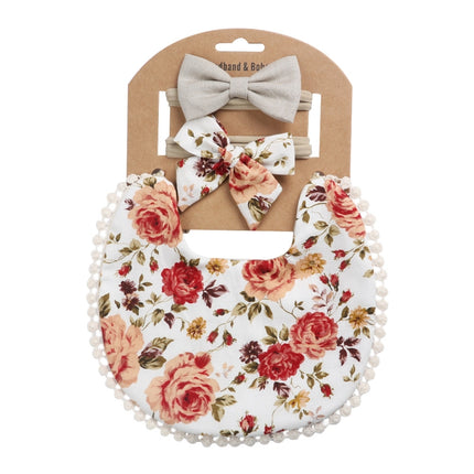 Baby Linen Cotton Printed Double-sided Saliva Towel Headband Set, DP021-1, DP021-2, DP021-3, DP021-4, DP021-5, DP021-6, DP021-7, DP021-13, DP021-9, DP021-10, DP021-11, DP021-12