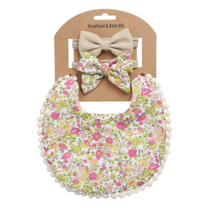 Baby Linen Cotton Printed Double-sided Saliva Towel Headband Set, DP021-1, DP021-2, DP021-3, DP021-4, DP021-5, DP021-6, DP021-7, DP021-13, DP021-9, DP021-10, DP021-11, DP021-12