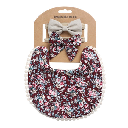 Baby Linen Cotton Printed Double-sided Saliva Towel Headband Set, DP021-1, DP021-2, DP021-3, DP021-4, DP021-5, DP021-6, DP021-7, DP021-13, DP021-9, DP021-10, DP021-11, DP021-12