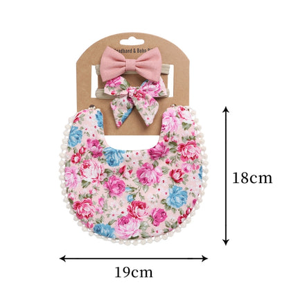Baby Linen Cotton Printed Double-sided Saliva Towel Headband Set, DP021-1, DP021-2, DP021-3, DP021-4, DP021-5, DP021-6, DP021-7, DP021-13, DP021-9, DP021-10, DP021-11, DP021-12
