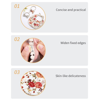 Baby Linen Cotton Printed Double-sided Saliva Towel Headband Set