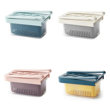 TM20004 Refrigerator Fresh-Keeping Drain Box Kitchen Transparent Storage Box