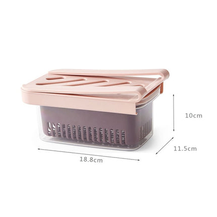 TM20004 Refrigerator Fresh-Keeping Drain Box Kitchen Transparent Storage Box