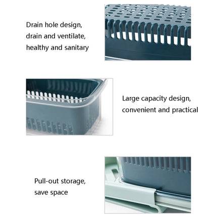 TM20004 Refrigerator Fresh-Keeping Drain Box Kitchen Transparent Storage Box