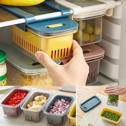 TM20004 Refrigerator Fresh-Keeping Drain Box Kitchen Transparent Storage Box