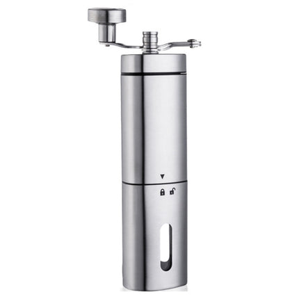 Household Stainless Steel Hand-Cranked Coffee Machine Grinder, Transparent Model, Stainless Steel Model - DealBuddy