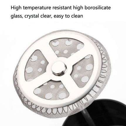 Household Hand Brewed Coffee French Filter Press Pot Glass Tea Maker, 350ml, 600ml, 1000ml - DealBuddy