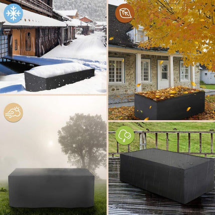 Outdoor Oxford Cloth Furniture Cover Garden Dustproof Waterproof And UV-Proof Table And Chair Protective Cover
