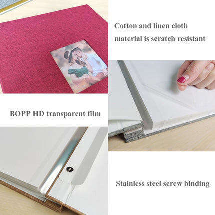 10 Inch 20 Pages/40P Cloth Photo Album Self-Adhesive DIY Laminated Photo Album
