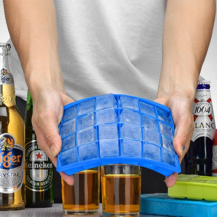 24 Grids Silicone Ice Cube Tray Molds Square Shape Ice Cube Maker Fruit Popsicle Ice Cream Mold, 24-Grid(Dark blue), 24-Grid(Grass green), 24-Grid(Rose red)