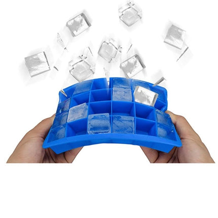 24 Grids Silicone Ice Cube Tray Molds Square Shape Ice Cube Maker Fruit Popsicle Ice Cream Mold, 24-Grid(Dark blue), 24-Grid(Grass green), 24-Grid(Rose red)
