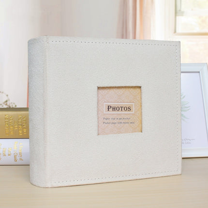 6 Inch 200 Sheets Flannel Retro Photo Album Interstitial Photo Storage Book