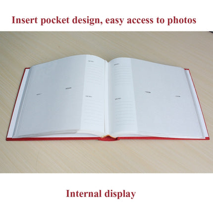 6 Inch 200 Sheets Flannel Retro Photo Album Interstitial Photo Storage Book