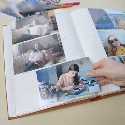 4R 6 Inch 300 Sheets Cloth Photo Album Retro Insert Photo Album Postcard Storage Photo Album