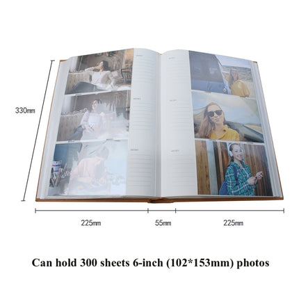 4R 6 Inch 300 Sheets Cloth Photo Album Retro Insert Photo Album Postcard Storage Photo Album