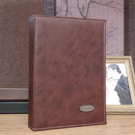 6 Inch 240 Sheets Leather Cover Photo Album Family Memorial Album Interstitial Album