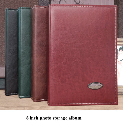 6 Inch 240 Sheets Leather Cover Photo Album Family Memorial Album Interstitial Album