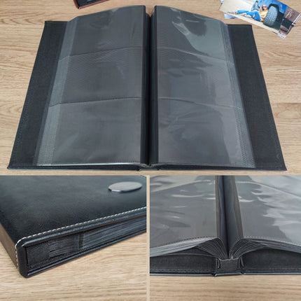 6 Inch 240 Sheets Leather Cover Photo Album Family Memorial Album Interstitial Album