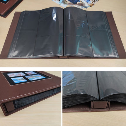 6 Inch 600 Sheets Leather Cover Photo Album Family Photo Album Storage Book