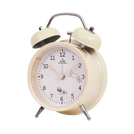 Student Cute Style Bell Alarm Clock Bedside Mute Clock With Light Specification：
