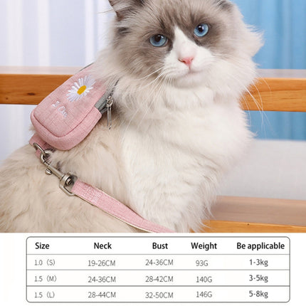 ZiChen Cat Traction Rope Small Pet Traction Embroidery Backpack, S, M, L - DealBuddy