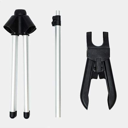 1.6m 3 in 1 Hanging Ironing Bracket Hanger Telescopic Metal Rod Mount