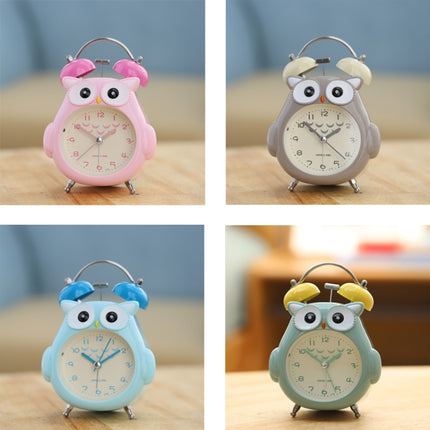 3 Inch Children Cartoon Owl Luminous Silent Bedside Snooze Small Alarm Clock