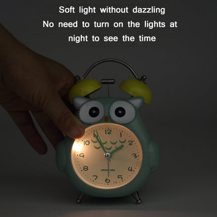 3 Inch Children Cartoon Owl Luminous Silent Bedside Snooze Small Alarm Clock