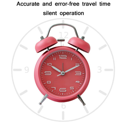 3304T Bedroom Bedside Multifunctional Bell Metal Alarm Clock With Night Light