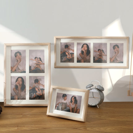 Wooden Wall-Mounted Pendulum Dual-Purpose Combination Photo Frame Style：
